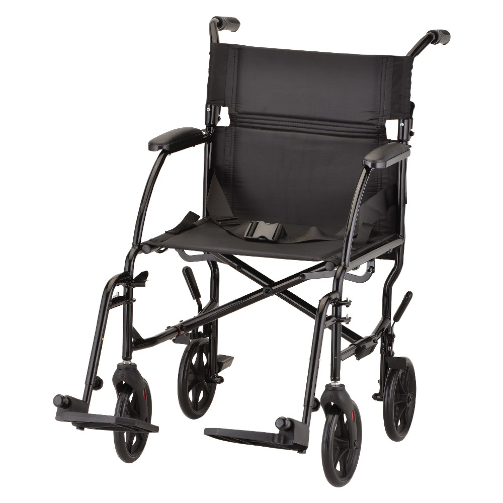 Transport Chair 19 Inch With Desk Arms Lightweight